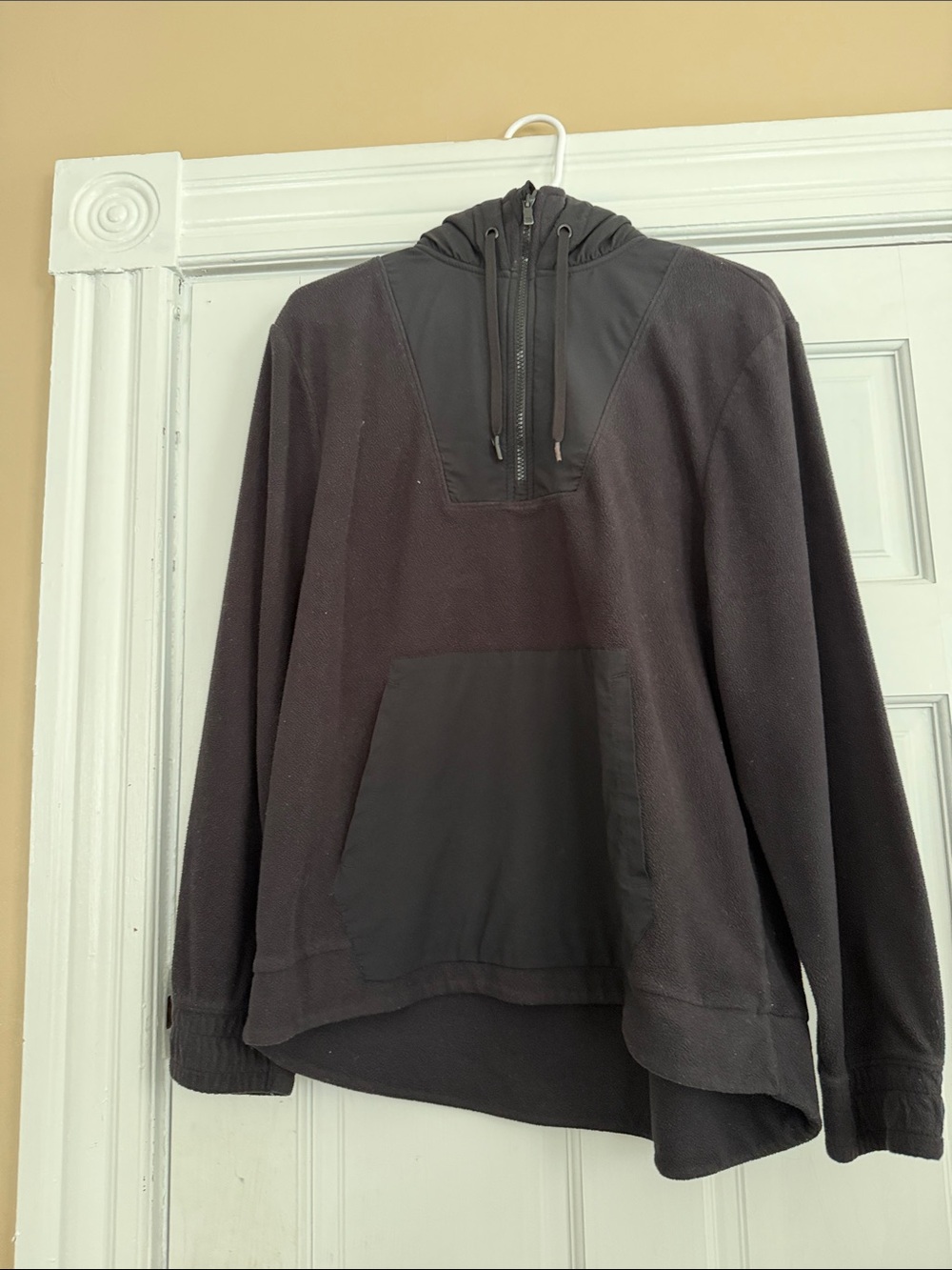 all in motion Black Half-Zip Hooded Sweater